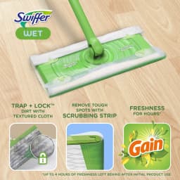Swiffer Mop & Go Wet Refills, Gain, 24 Count - Thumbnail 7