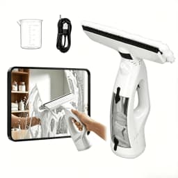 Electric Window Squeegee Glass Cleaner Tool, 3 in 1 Mirror Window Cleaner Squeegee Kit with Spray Cordless Electric Window Vacuum for Windows, Tiles - Thumbnail 9