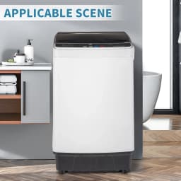 BAYUELSWU Portable Washing Machine 17.6lbs Full-Automatic Washing Machine, Apartment Washing Machine 10 programs 8 Water Level Selections with Led - Thumbnail 2