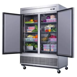 NSF 54'' Reach In Refrigerator 42 Cu.ft. Commercial 2-Door Upright Refrigerator in Stainless Steel - Thumbnail 9