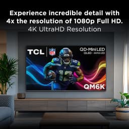 TCL 50" Class QM6K Series QD-Mini LED QLED 4K UHD HDR Smart Google TV (NEW 2025) - 144Hz, Dolby Atmos Onkyo Audio - Thumbnail 9