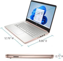HP Newest 14" Ultral Light Laptop for Students and Business, Intel Quad-Core N4120, 4GB RAM - Thumbnail 4