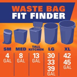 Hefty Ultra Strong 13 Gallon Trash Bags, Tall Kitchen Trash Bags, White, Fabuloso Lavender Scent, 80 Bags - Thumbnail 9