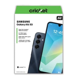 Cricket Wireless Samsung Galaxy A16 5G 128GB, 4GB (Prepaid), Blue Black - Thumbnail 7