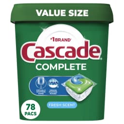 Cascade Complete Dishwasher Pods, Action Pacs Dishwasher Detergent, Dishwasher Tabs, Fresh, 78 Count - Thumbnail 4