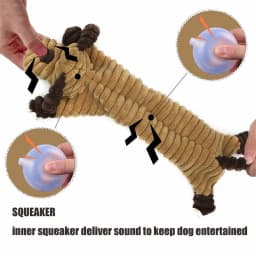 Pack of 3 Squeaky Dog Toys Indestructible for Large Dogs, Tough Soft Dog Toys Bundle for 8 Weeks Puppy and Small Dogs, Durable Dog Toys, No Stuffing - Thumbnail 5