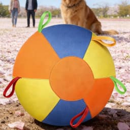 Calming Jumbo Ball for Dogs | Herding Ball with Tabs | Durable Tear-resistant Inflatable Big Balls | Heavy-Duty Herding Balls with Straps for Dog - Thumbnail 1