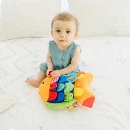 Melissa & Doug Flip Fish Soft Baby Toy Sensory Tummy Time Toys, Soft Fabric Toy For Babies, Infants - Thumbnail 6