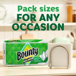 Bounty Everyday Disposable Paper Napkins, White, 400 Count Napkins - Thumbnail 5