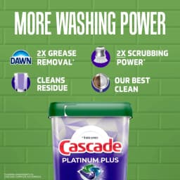 Cascade Platinum Plus Dishwasher Pods, Dishwasher Detergent Soap Tabs, Fresh, 26 Count - Thumbnail 3