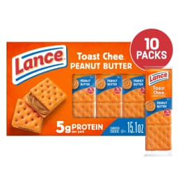 Lance ToastChee Peanut Butter, 10 Count 1.52 oz - Thumbnail 1