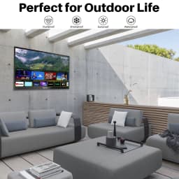 SYLVOX 43 inch Outdoor TV, 4K UHD Android Television 1000Nit Brightness for Partial Sun, IP55 Weatherproof (Deck Pro) - Thumbnail 4