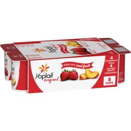 Yoplait Original Low Fat Yogurt Variety Pack, Made with Real Fruit, 8 Yogurt Cups, 48 oz - Thumbnail 1