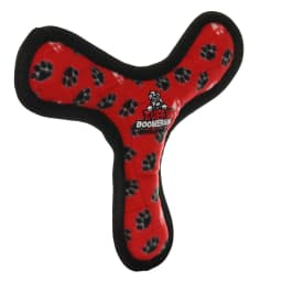 Tuffy Ultimate Boomerang Red Paw Durable Plush Squeaky Dog Toy - Thumbnail 4