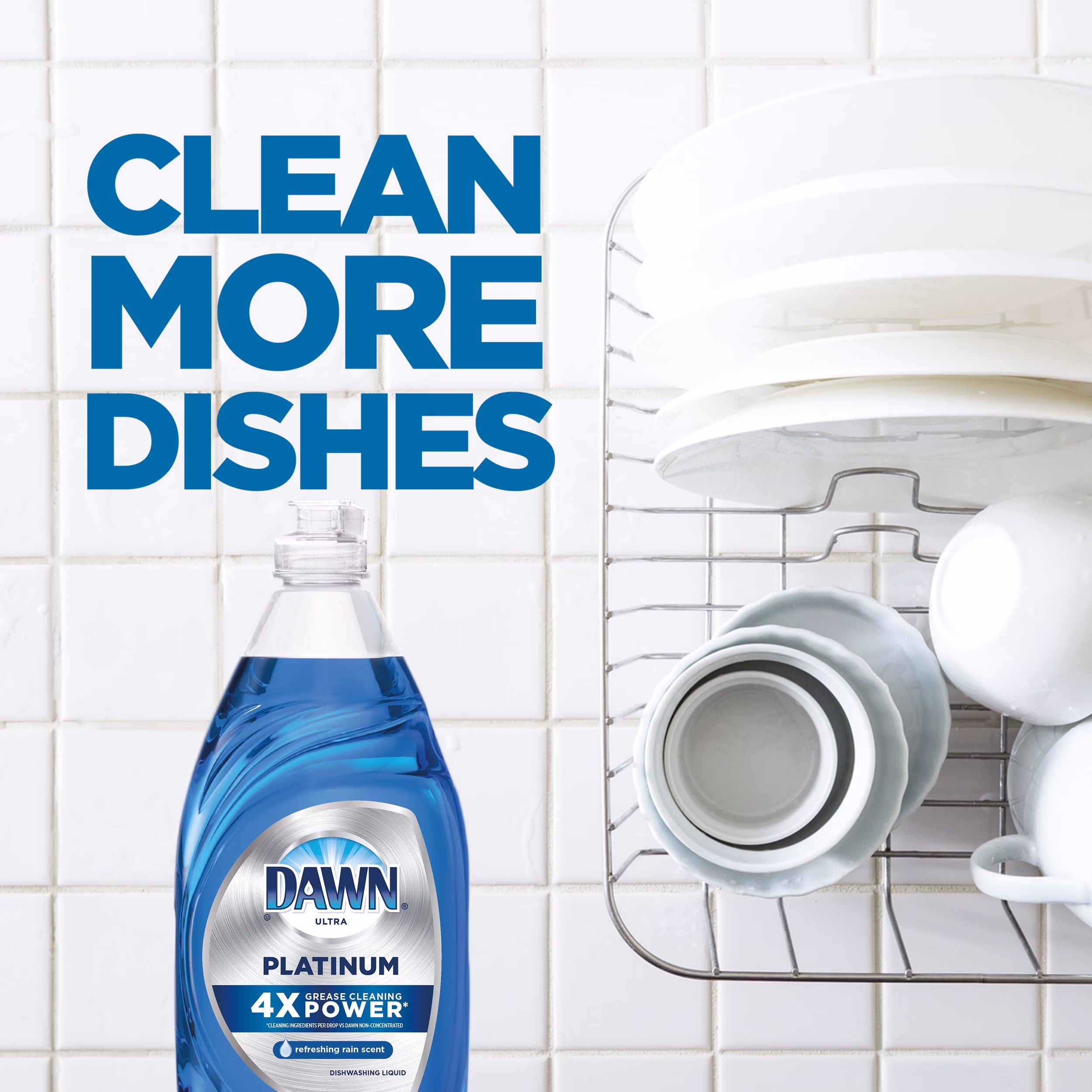 Dawn Platinum Dishwashing Liquid Dish Soap, Refreshing Rain Scent, 54.9 fl oz, Pack - Thumbnail 6