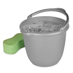 Sterilite 10 Qt. Plastic Spout Pail Bucket with Handle, Mop Bucket for Cleaning, Car Wash & Mopping, Titanium Gray - Thumbnail 5