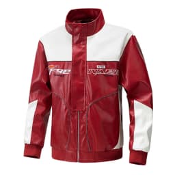 Leather Jacket for Men Zip up Motorcycle Jackets Long Sleeve Retro Bomber Jackets Personalized Lapel Collar Windbreak Coat Padded Waterproof Trucker Coat Fall Winter Warm Outwear - Thumbnail 1