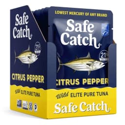 Safe Catch Citrus Pepper Wild Elite Pure Tuna, 2.6 oz Pouch – Citrus Pepper Seasoned Tuna with 21g Protein - Thumbnail 2