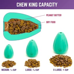 Chew King By Mammoth Premium Treat Dog Toy, Medium, Extremely Durable Natural Rubber Toy, Pack - Thumbnail 6