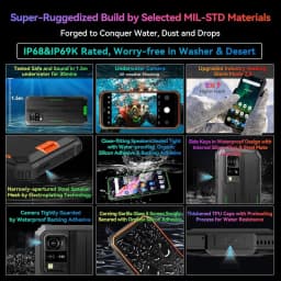 Blackview Rugged Phones BV4800 Pro 4GB+128GB Octa-core 6.5” IP68 & IP69K Waterproof Smartphones - Thumbnail 4