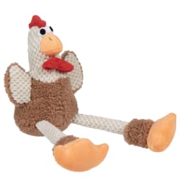goDog Farm Friends Rooster Plush Toy for Dogs with Chew Guard Technology for Stronger & Longer Play, Soft & Durable, Built-In Squeaker, Brown, Medium - Thumbnail 2