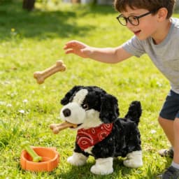 Intelligent Ai Toy Dog - Electronic Plush Interactive Dog With Voice, Realistic Pet Design, Soft Plush Material - For Kids, Toddlers, Birthday Gifts - Thumbnail 5