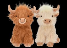 Multipet Plush Highland Cow Medium Dog Toy, 8" - Thumbnail 1