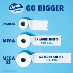 Charmin Ultra Soft Toilet Paper 12 Mega Rolls, 224 Sheets Per Roll - Thumbnail 10