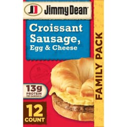Jimmy Dean Frozen Breakfast Sandwich, Sausage Egg & Cheese Croissant, 54 oz, 12 Count - Thumbnail 1