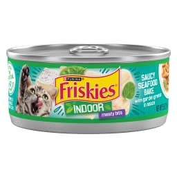 Purina Friskies Indoor, Saucy Seafood Bake, Wet Cat Food, 5.5 oz Can, 24 Pack - Thumbnail 1
