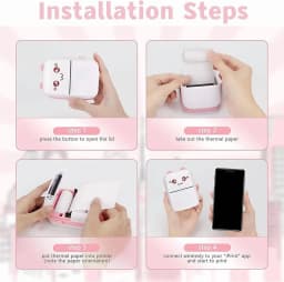 RHEA- Portable Mini Thermal Pocket Photo Printer Wireless Bluetooth Note Printing - Thumbnail 5