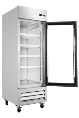 27 in. Commercial One Glass Door Convertible Reach-In Refrigerator/Freezer with 23 Cu. Ft. Capacity in Stainless Steel, ETL Listed (KM-RIC-1DGD) - Thumbnail 13