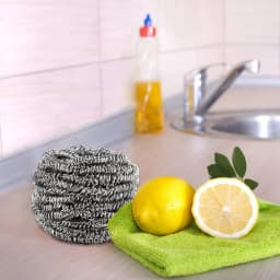 Leott Cleaning, Cleaning Brush, 12Pc Stainless Steel Wire Cleaning Kitchen Store Cleaning Steel Wool Scrubber Pad Used For Dishes, 2 Packs of Steel - Thumbnail 8