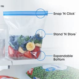 Great Value Freezer Guard Double Zipper Quart Freezer Bag, 25 Count - Thumbnail 3
