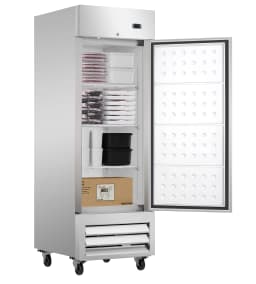 27 in. Commercial One Door Convertible Refrigerator/Freezer with 23 Cu. Ft. Capacity in Stainless Steel, ETL Listed (KM-RIC-1DSS) - Thumbnail 3