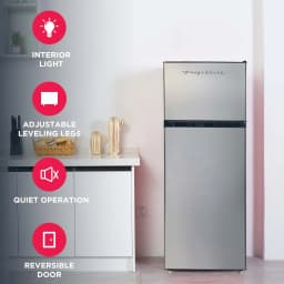 Frigidaire 7.5 Cu. ft. Retro Refrigerator, 21 in. Top-Freezer Fridge in Platinum, EFR749 - Thumbnail 3