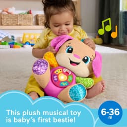 Fisher-Price Laugh & Learn Smart Stages Sis Pink Plush Musical Learning Toy for Baby & Toddler - Thumbnail 2