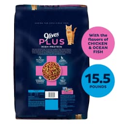 9Lives PLUS High Protein Dry Cat Food, 15.5 lb. Bag - Thumbnail 2