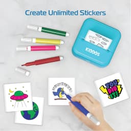 Kiddos Sticker Maker Machine – Sticker Maker for Kids 8+ DIY Arts and Crafts Kit with Markers, Sticker Rolls - Thumbnail 7