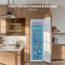 Ca'Lefort 22 Inch Panel Ready Refrigerator,Built-in All Freezer Panel-Ready Fridge,8 Freezer Spaces, for Kitchen & Bar Integration(Panel Not Included) - Thumbnail 6