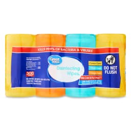 Great Value Disinfecting Wipes, 300 Count, 4 Pack - Thumbnail 1