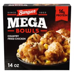 Banquet MEGA Bowls Country Fried Chicken, 16g Protein, Frozen Meal, 14 oz - Thumbnail 1