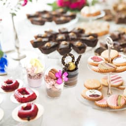 Open Cut Slanted Round Dessert Cups - 3 ounce - 320 Count -Spoons Included-Clear Plastic-Slanted Cylinder Mini Dessert Cup- Appetizer Cup-Sample Shot - Thumbnail 3
