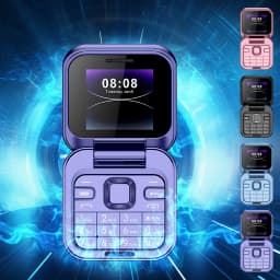 CaiTeLin 2026 Mini Flip Mobile Phone 2 SIM Card Small Display Foldable Cell Phone Unlocked Flip Phone 2G Flip Cell Phone for Seniors,Living Room - Thumbnail 1