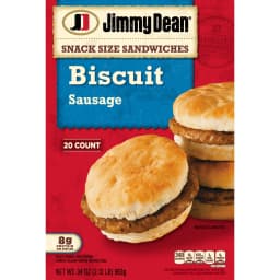 Jimmy Dean Frozen Breakfast Sandwich, Snack Size Sausage Biscuit, 34 oz, 20 Count - Thumbnail 13