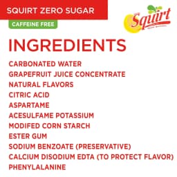 Squirt Zero Sugar Grapefruit Soda Pop, 12 fl oz, 12 Pack Cans - Thumbnail 3