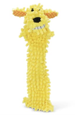 Multipet Floppy Moppy Loofa, Unstuffed Plush Dog Toy, 2 Pack, Yellow and Orange - Thumbnail 2