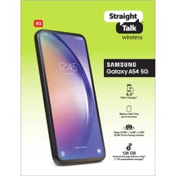 Straight Talk Samsung Galaxy A54, 5G, 128GB, Black - Prepaid Smartphone - Thumbnail 11