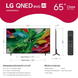 LG 65QNED85KIT2 LG 65 inch Class QNED85A Series 4K UHD Smart TV 2025 MiniLED Quantum Dot NanoCell AI Processor 4K 120Hz - Thumbnail 3