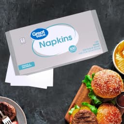 Great Value White Disposable Paper Napkins, 12 in x 12 in, 500 Count - Thumbnail 2